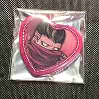 ダンガンロンパナンジャタウンテレ顔照れ顔ハート缶バッジ田中眼蛇夢