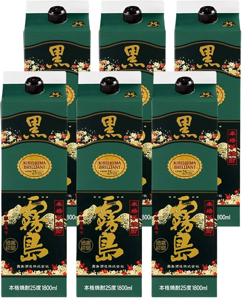 Amazon.co.jp: 霧島酒造 黒霧島 パック 芋 25度 [ 焼酎 宮崎県 1800ml