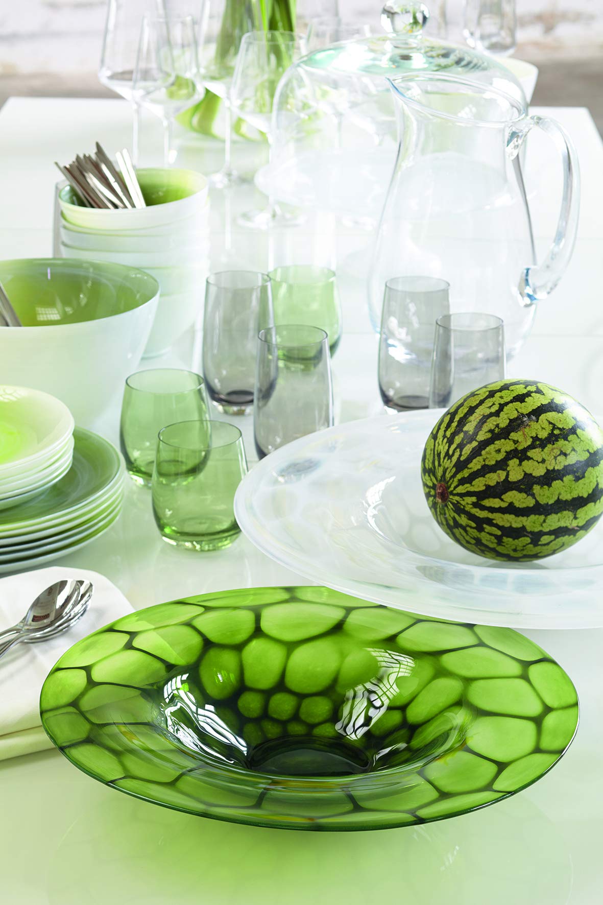 ガラスの大皿 Amazon.co.jp: LEONARDO (レオナルド) 中皿 グリーン