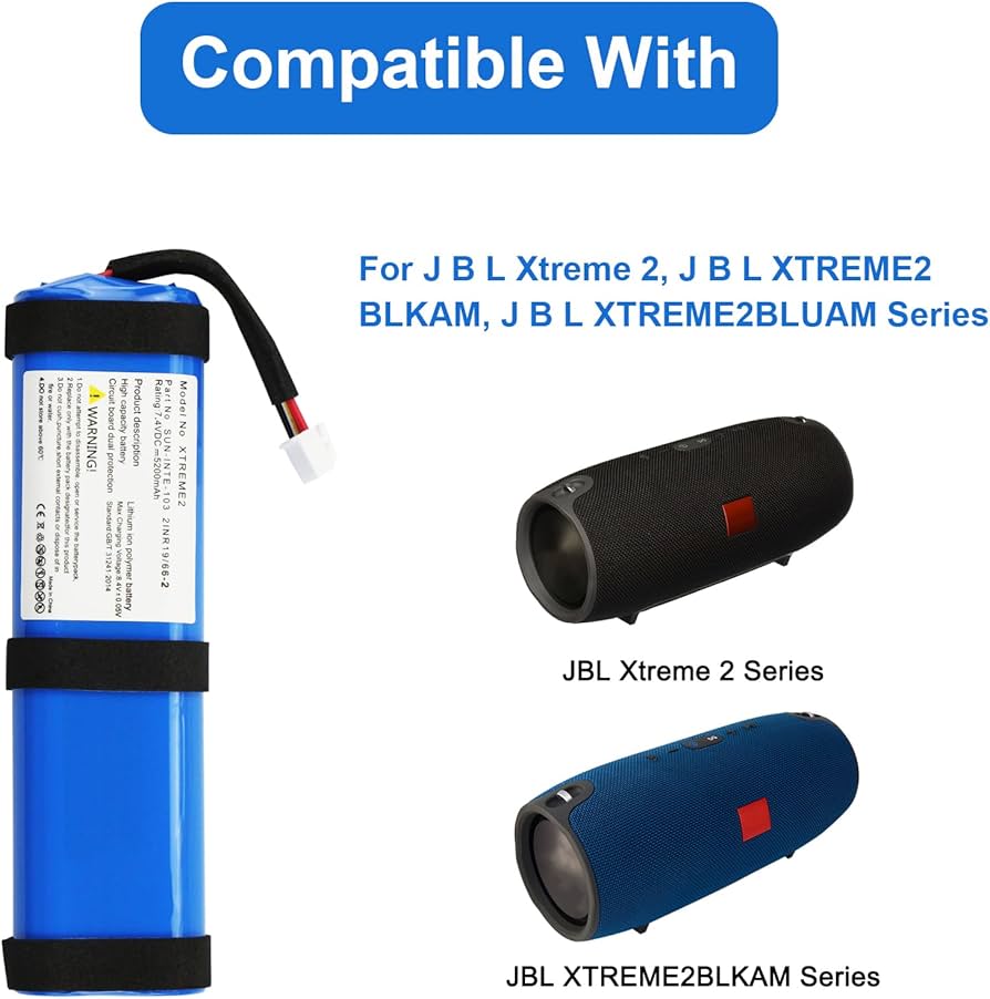 Amazon.com: MULS 5200mAh Replacement Battery for J B L Xtreme 2