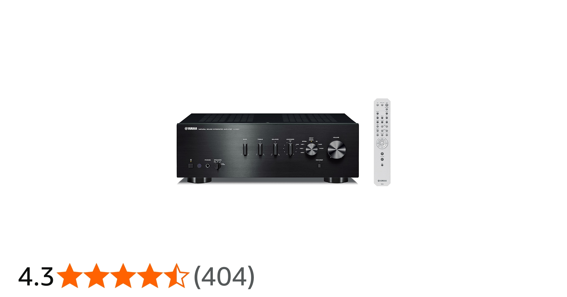 Amazon.co.jp: Yamaha A-S301(B) Pre-Main Amplifier, Supports 192kHz