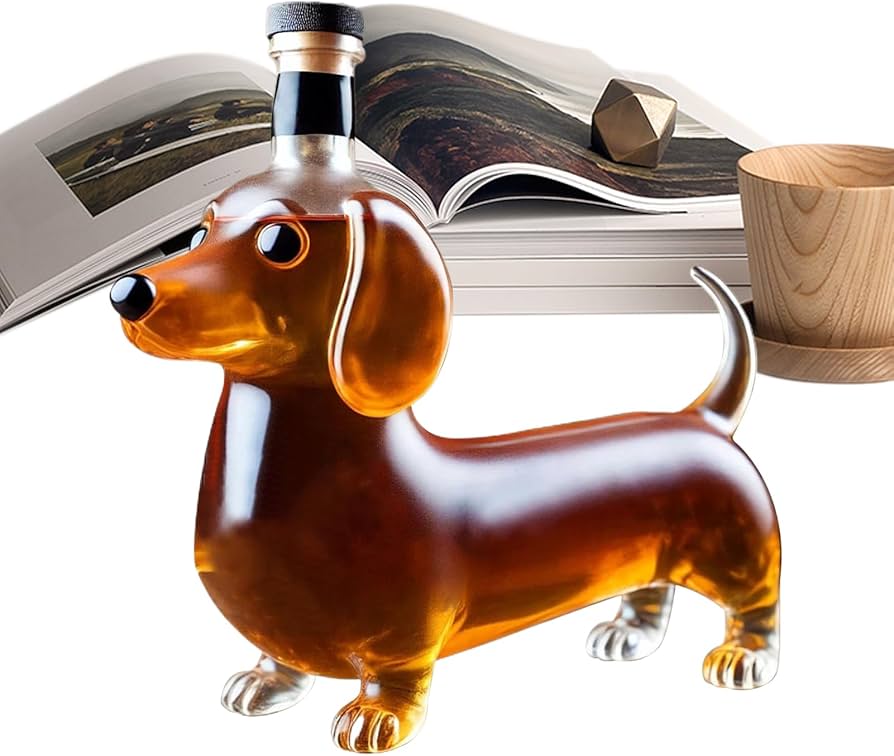 Amazon.co.jp: Vuggdt ウィスキーガラスボトル ダックスフント型 空の