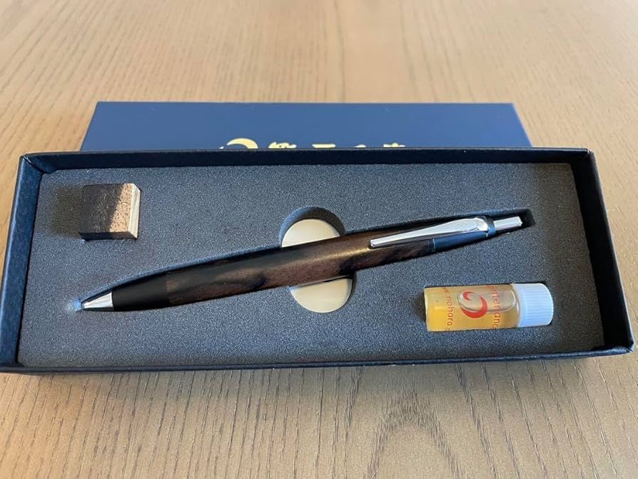 野原工芸 新型 紫檀のシャープペンシル SANZO クリップ シルバー