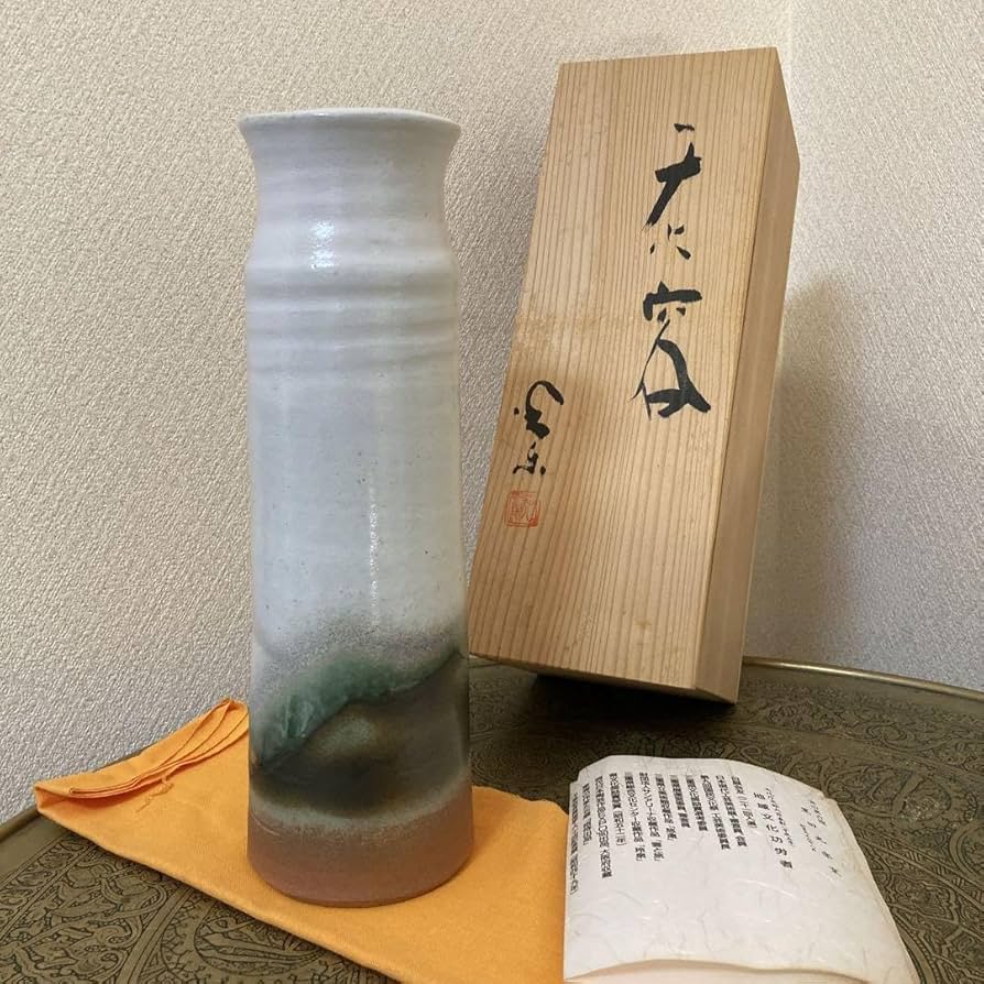 Amazon.co.jp: 弄山萬古焼 黒田光楽窯 花瓶 茶道具 万古焼 : ホビー