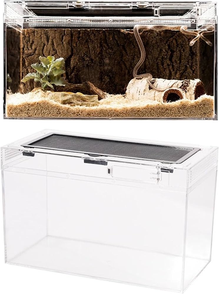 Amazon | レプタイルボックス 爬虫類 飼育ケース 虫かご トカゲ ケージ