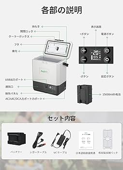 Amazon.co.jp: F40C4TMP 車載冷蔵庫 15L ポータブル冷蔵庫 【 二つの