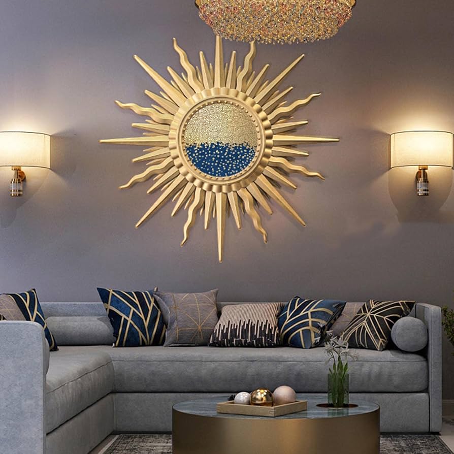 アンティーク/サンバースト/ウォールミラー/インテリア