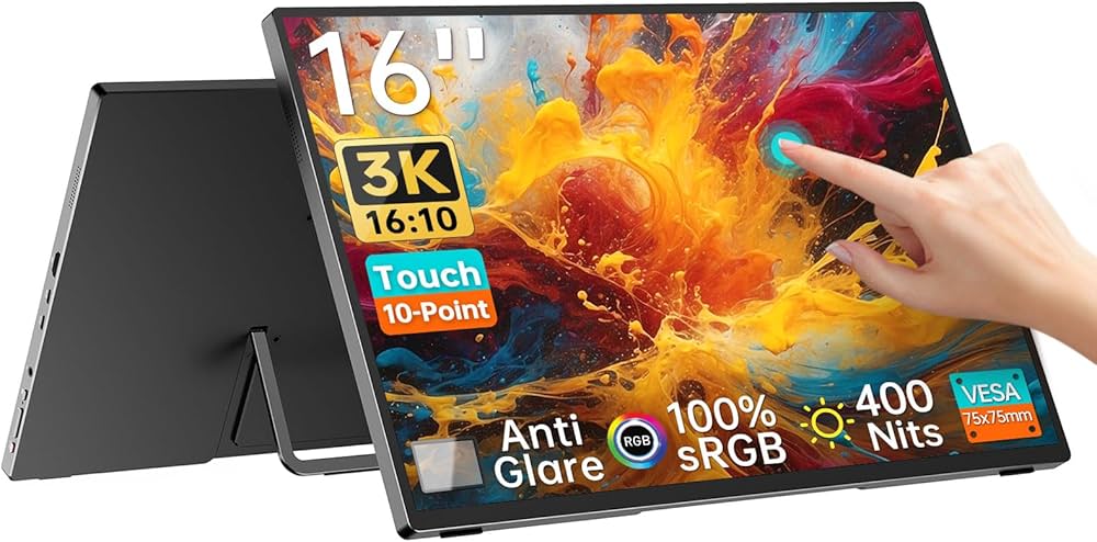 Amazon.co.jp: Intehill モバイルモニター 3k タッチモニター 16