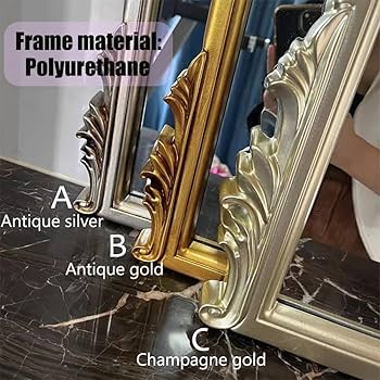 Amazon.co.jp: ZYBOWAYL アンティーク風ミラー フレンチ浴室ミラー