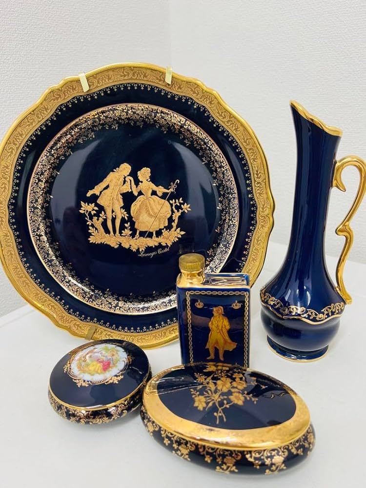 Limoges Castel 22Kゴールド プレートリモージュフランス