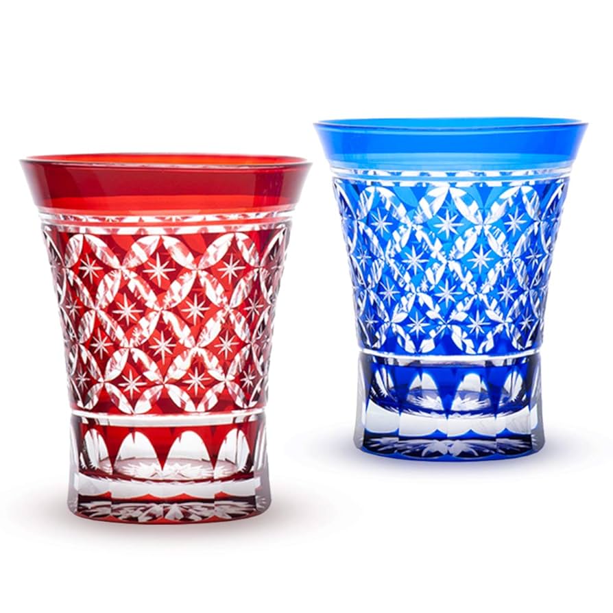 船木倭帆 グラス イチゴ紋 2個セット 船木倭帆 グラス イチゴ紋 2個