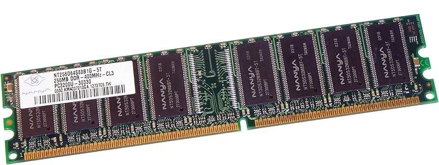 Nanya 256MB DDR RAM PC3200 184-Pin DIMM Major/3rd at Amazon.com