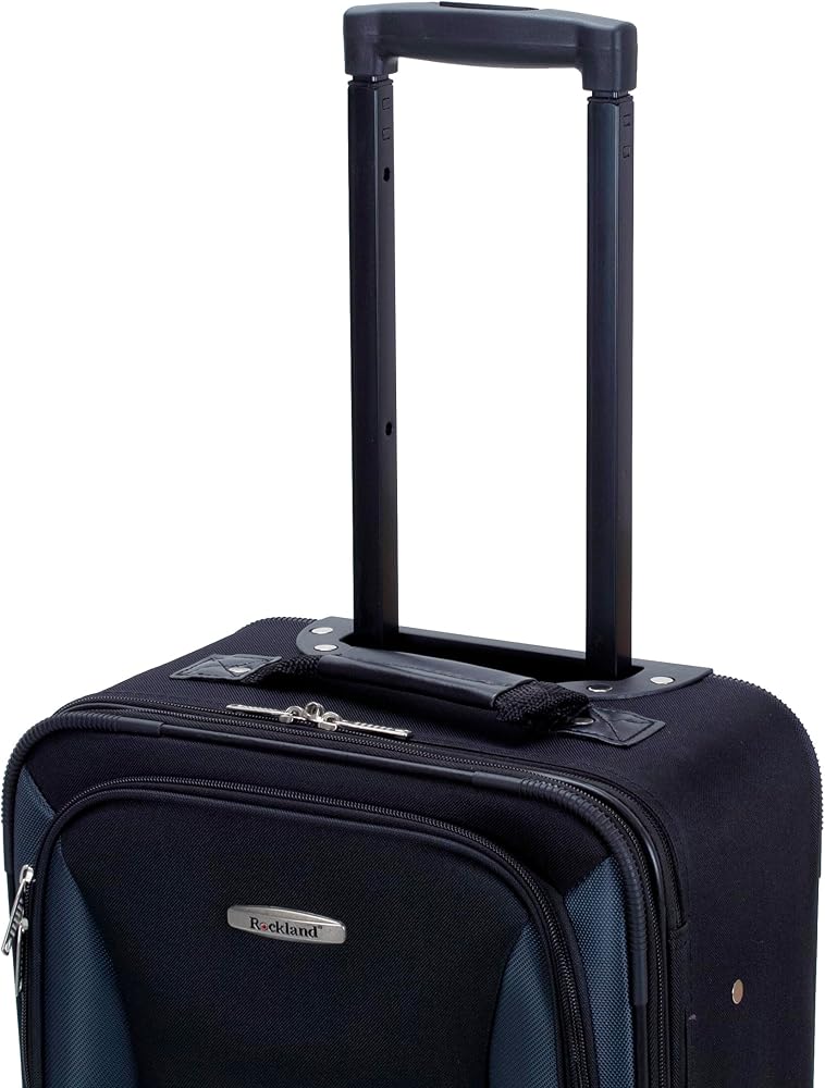Amazon.com: Rockland Fashion Softside Upright Luggage Set, Black