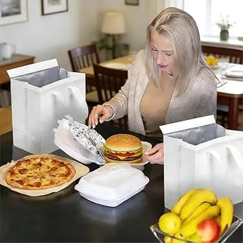 Amazon.com: ZENFUN Set of 25 Insulated Take Away Bags, Small