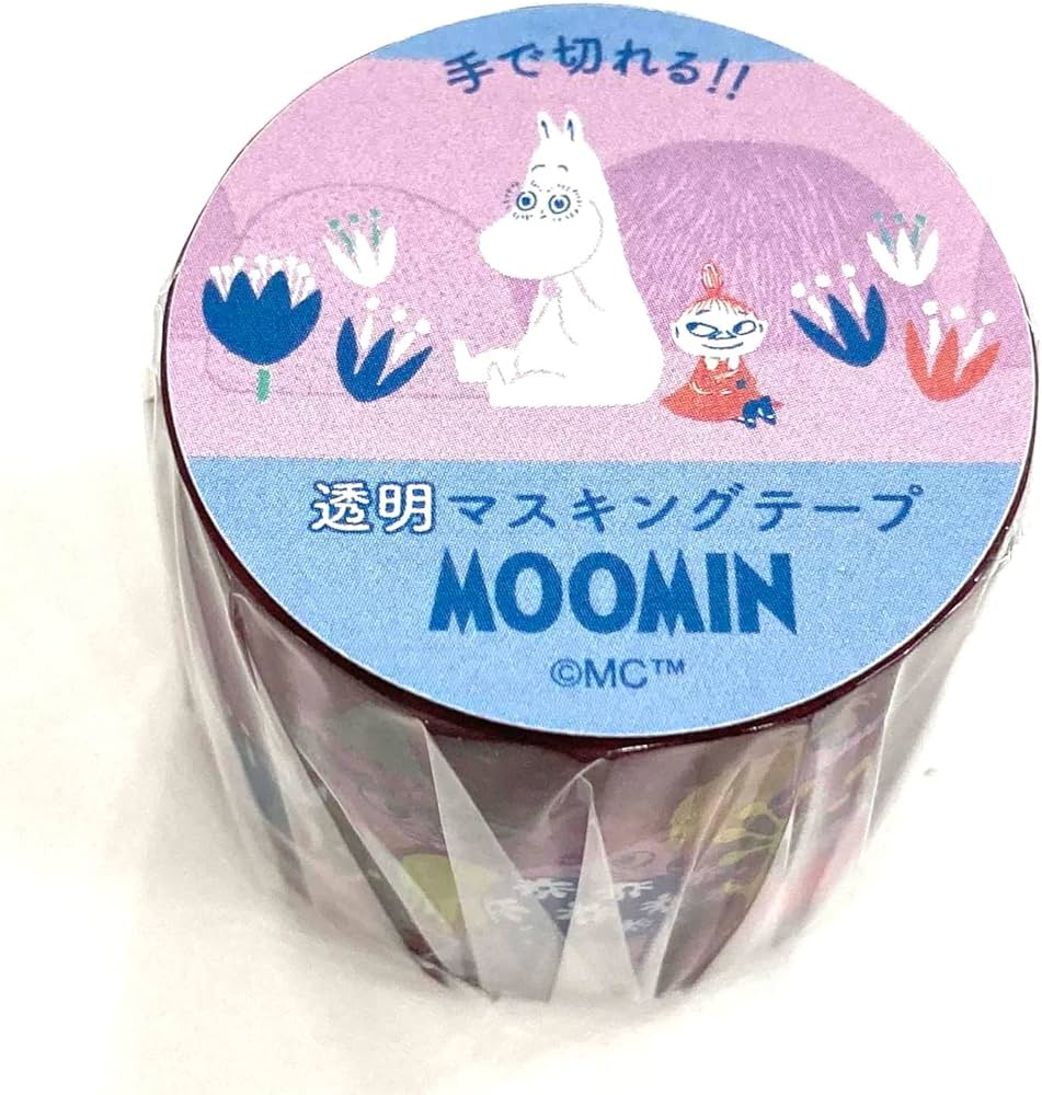 Amazon | 学研ステイフル ムーミン マスキングテープ 透明 幅30mm 紫