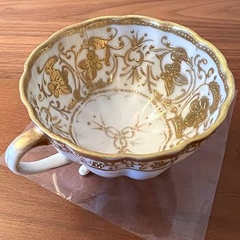 Amazon.co.jp: 明治時代オールドノリタケメープルリーフ金彩カップ