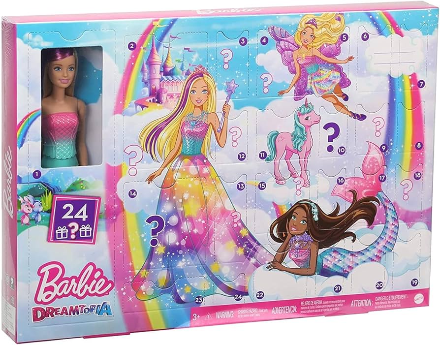 Amazon.com: Barbie Dreamtopia Advent Calendar: Blonde Doll, 3