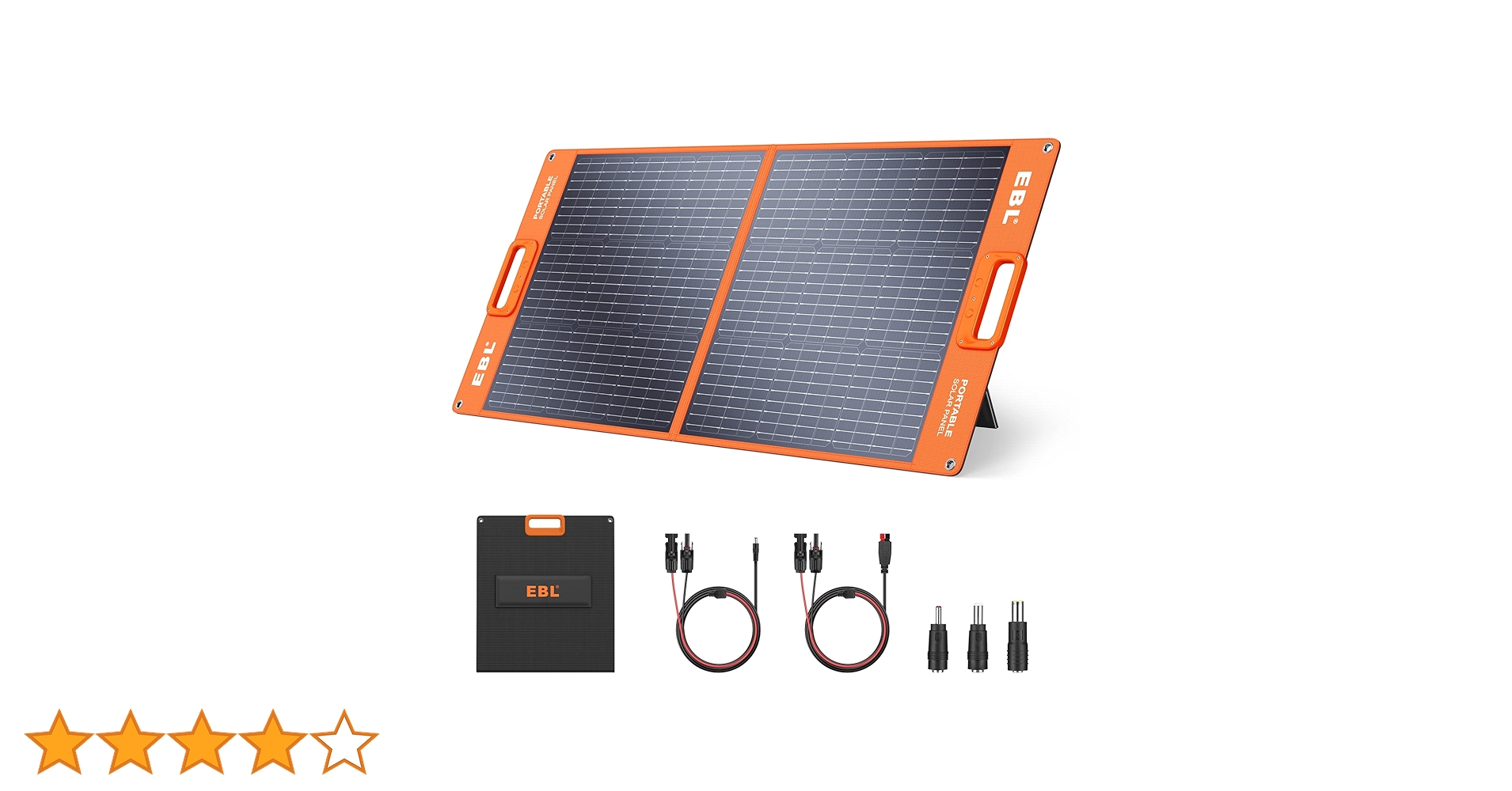 EBL ソーラーパネル 100W 20V 折りたたみ式ソーラーチャージ