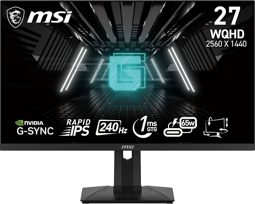 MSI G274QPX 27 Inch 2K WQHD Gaming Monitor - 2560 x 1440 Rapid IPS
