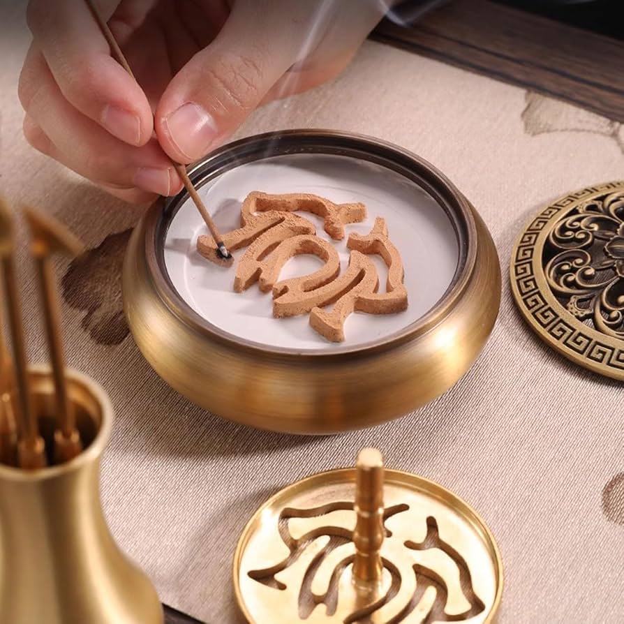 桃香炉 陶器製 合箱合布 香爐 香道具 抹茶道具 茶器 置物 細工