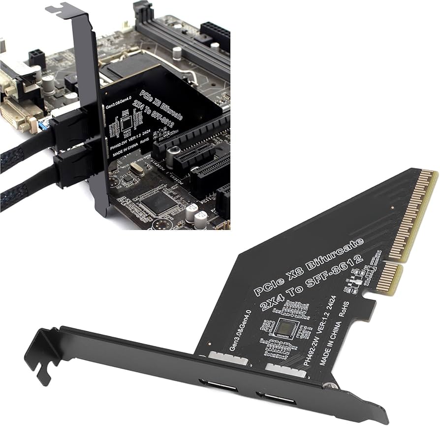 Amazon.com: LICAEVEY PCIe 4.0 x8 to Oculink SFF 8612 Adapter Card