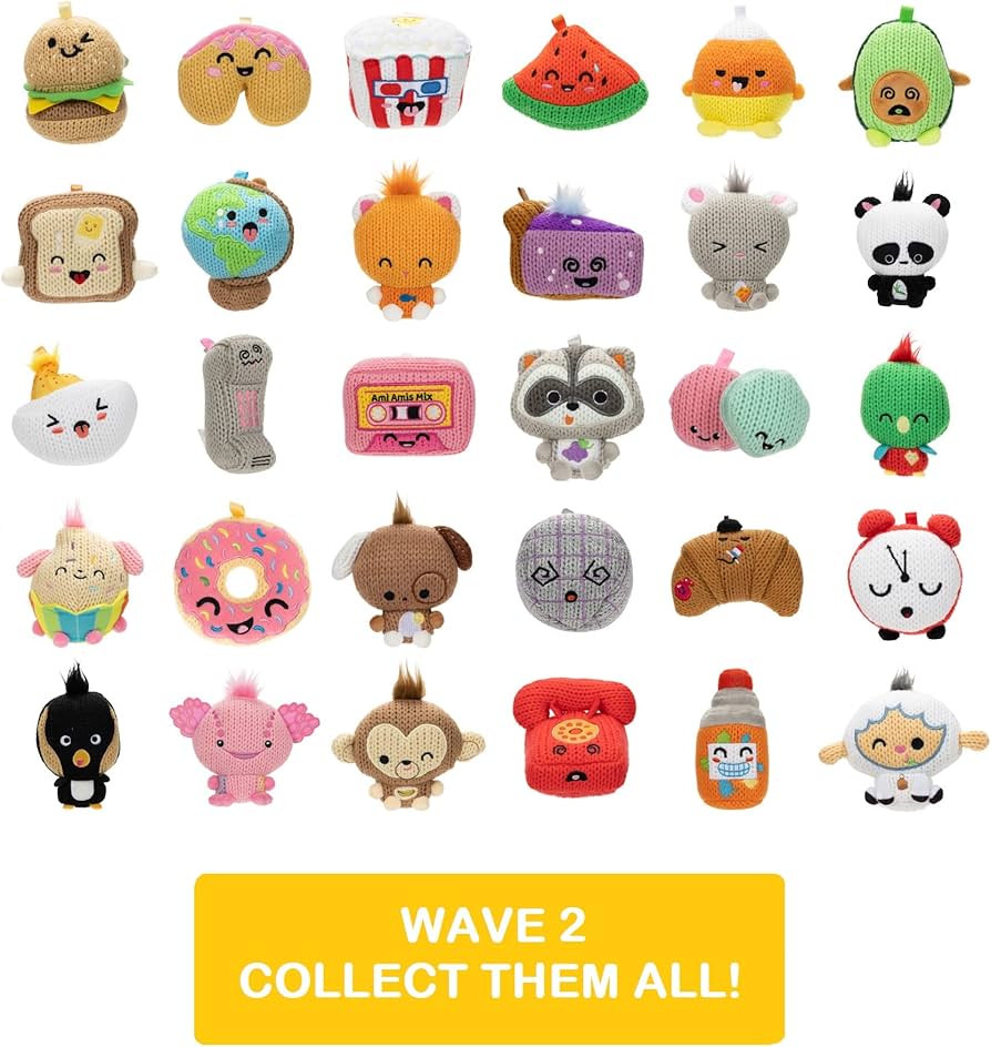 Ami Amis Collectible Toy Knit Plush Wave 2, Assortment C - Each
