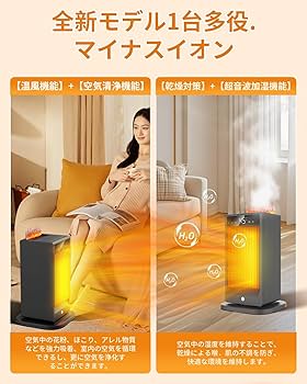 Amazon.co.jp: 【2025業界新傑作・4D超音波加湿セラミックヒーター・極
