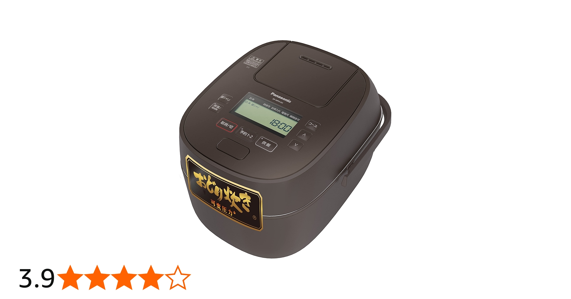 Amazon | パナソニック 炊飯器 1升 可変圧力おどり炊き 全面発熱5段IH