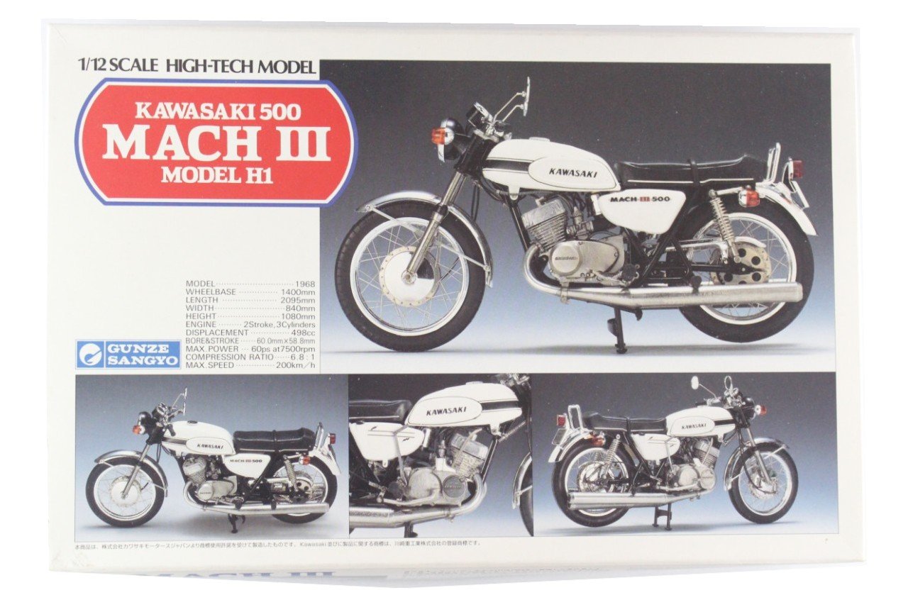 Amazon | グンゼ ハイテックモデル 1/12 カワサキ500 マッハIII モデル