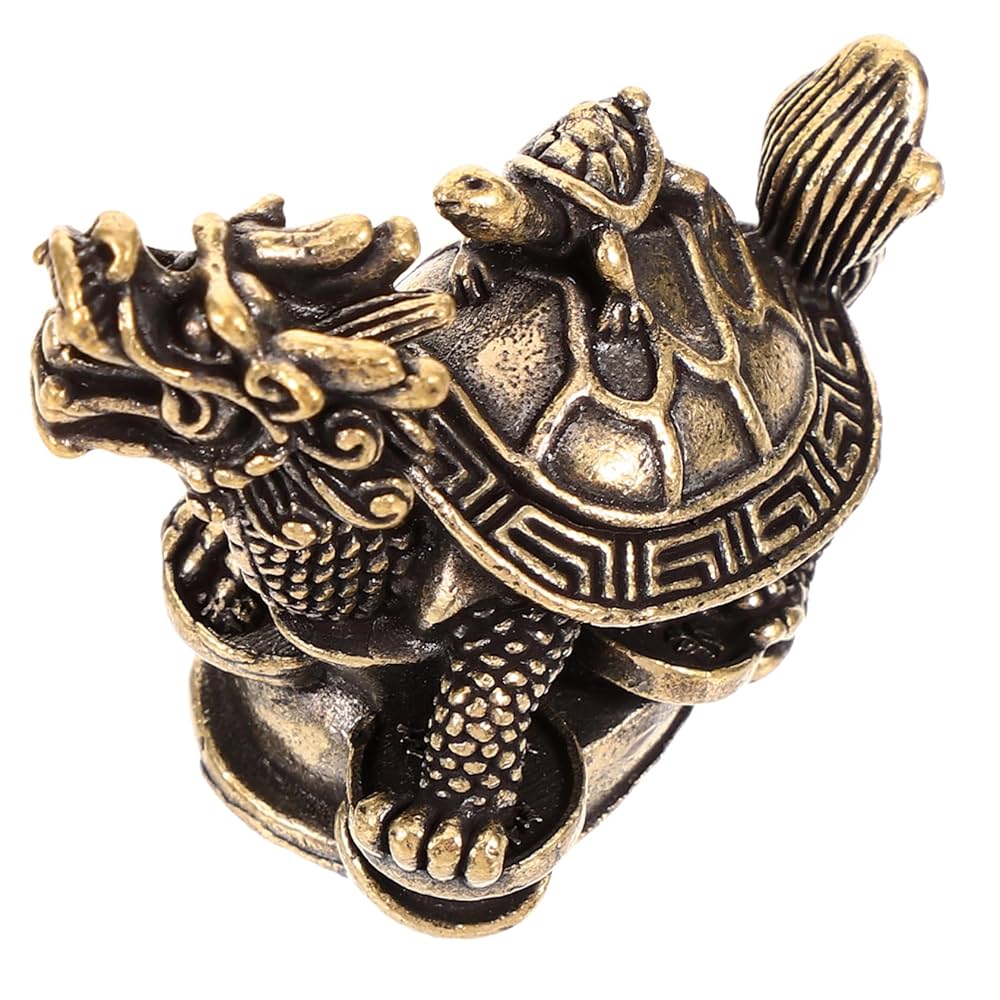 アンティーク 青銅 亀 カメ 骨董品 オブジェ 置物 金運 幸運 昭和 当時