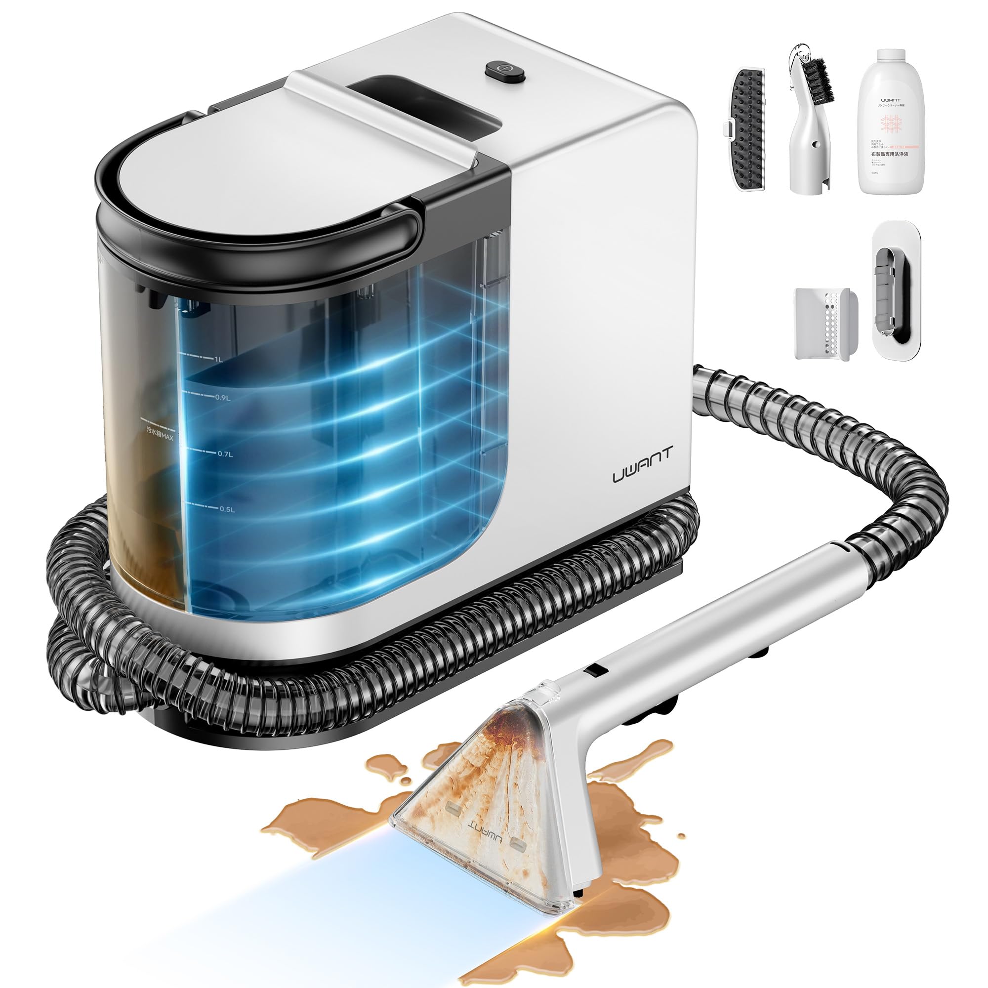 Amazon | UWANT カーペット洗浄機 B300 ホワイト 12KPa 吸引力、2-in-1
