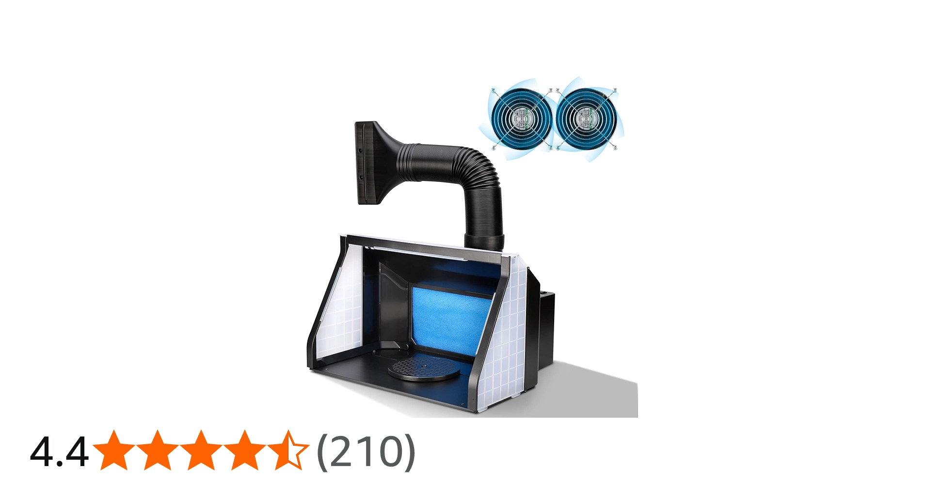 Amazon | Anesty 塗装ブース 2基フアン LED照明 スプレーブース 明るさ