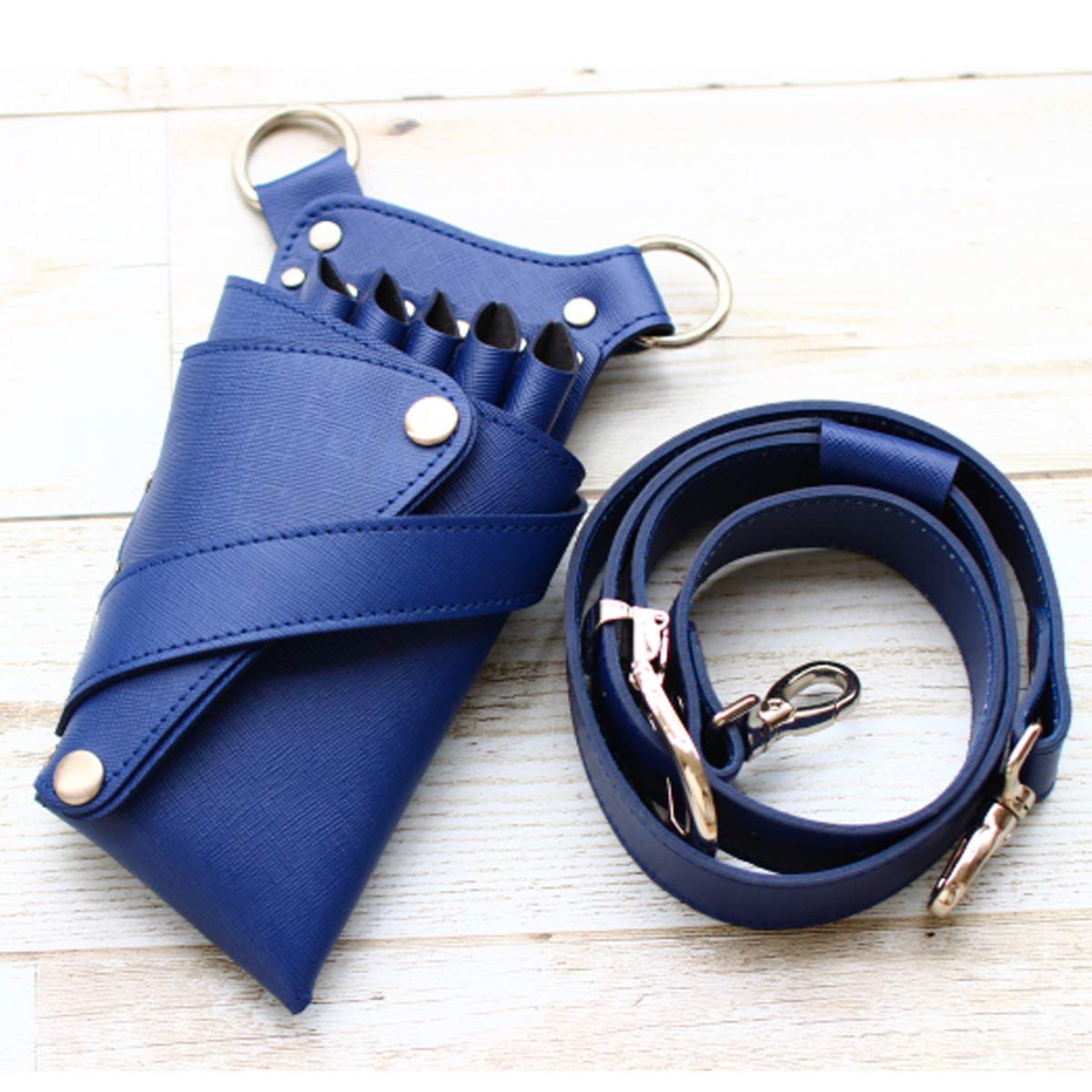 Amazon.co.jp: POCKE シザーケース 革 5丁 No.42 美容師 理容師