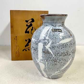 志野 花器 桐箱付き 1 花瓶 掛花入れ 骨董品 アンティーク 【公式通販】