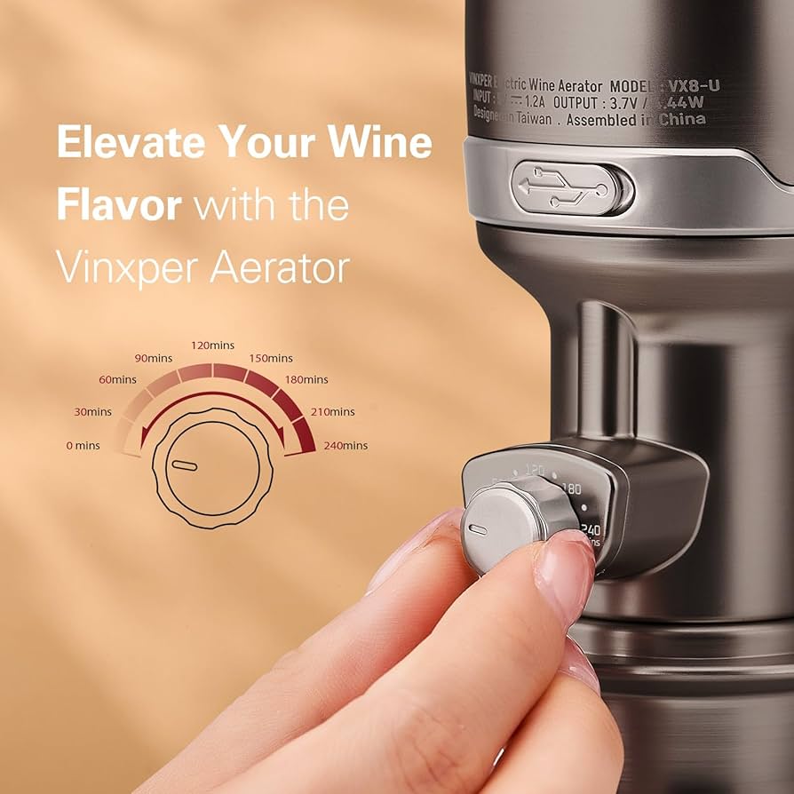 Amazon | Vinxper ワインエアレーター 0~4時間調節可能 充電式ワイン