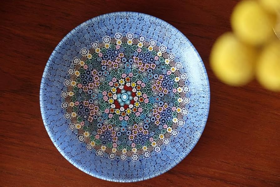 ベネチアンガラス ミルフィオリ プレート 皿 江波冨士子/黒木国昭/藤田