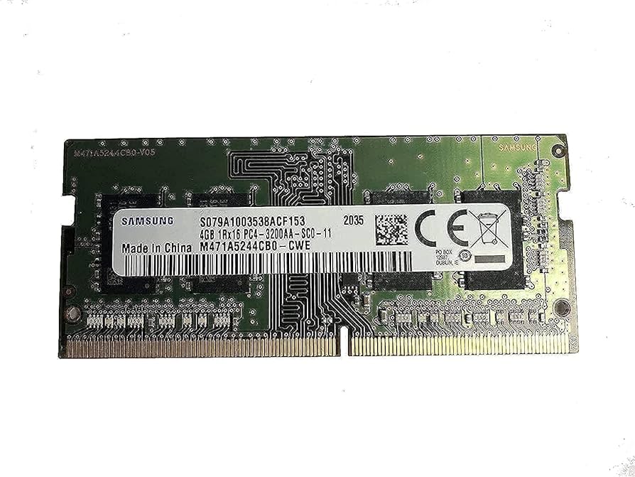Samsung 4GB DDR4 3200MHz PC4-25600 1.2V 1R x 16 SODIMM Laptop RAM