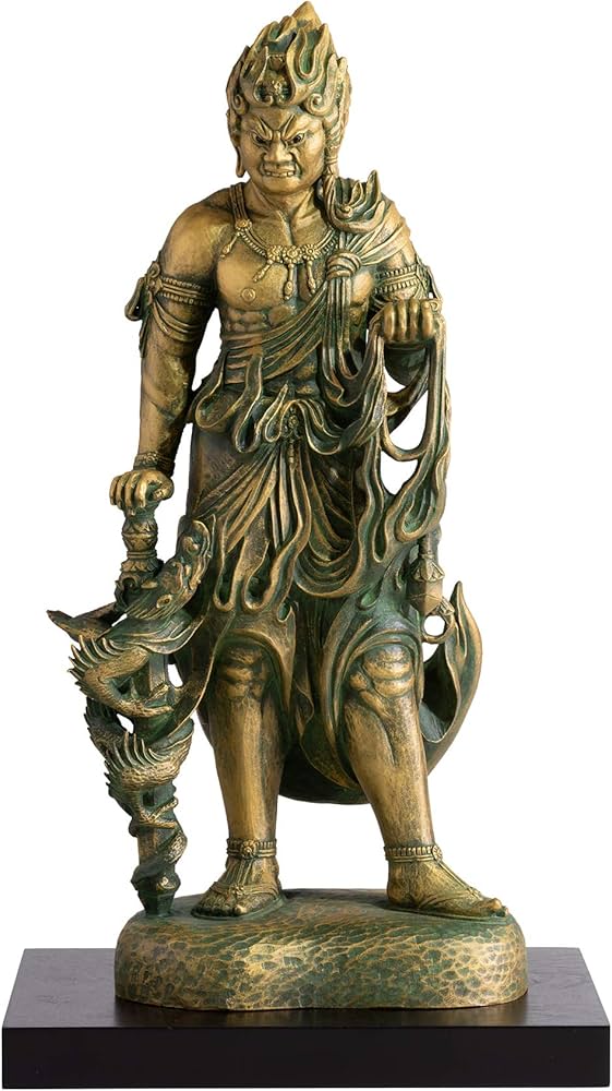 Amazon｜仏師銘版 不動明王 30cm 蝋型/青銅（ブロンズ）製 仏師：松久
