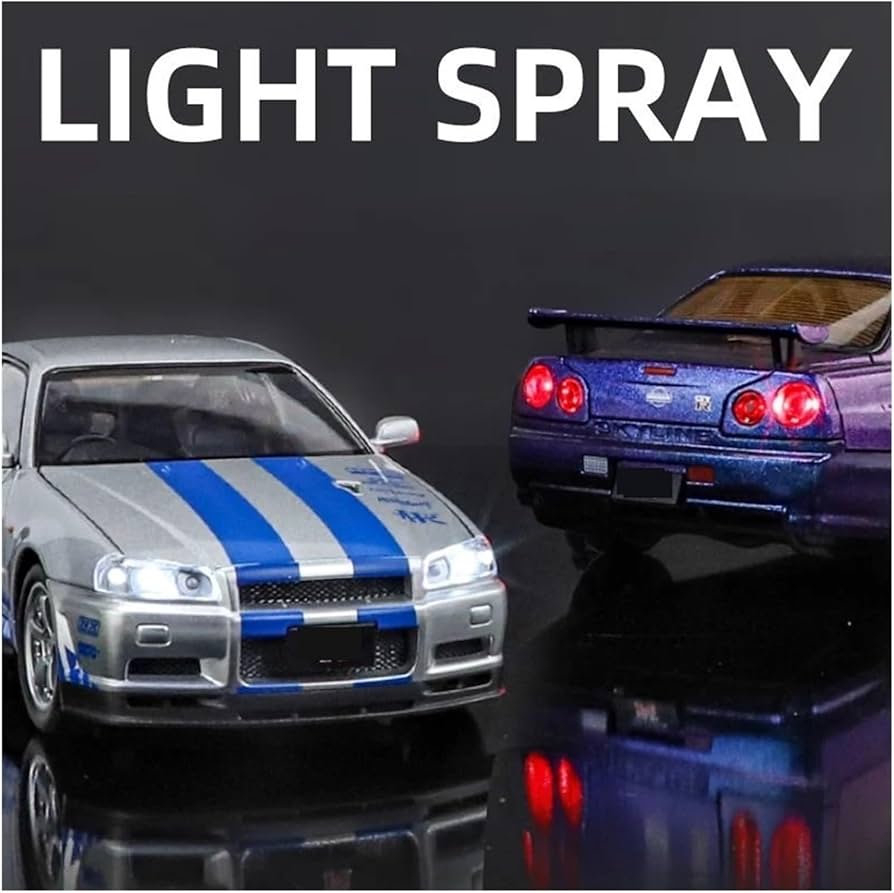 Amazon.co.jp: ダイキャストカー 1 24 日産スカイライン GTR-R34 合金