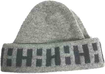 ❤お得なお品❤クリーニング済み H柄ニット帽 ブラウン XL エルメス