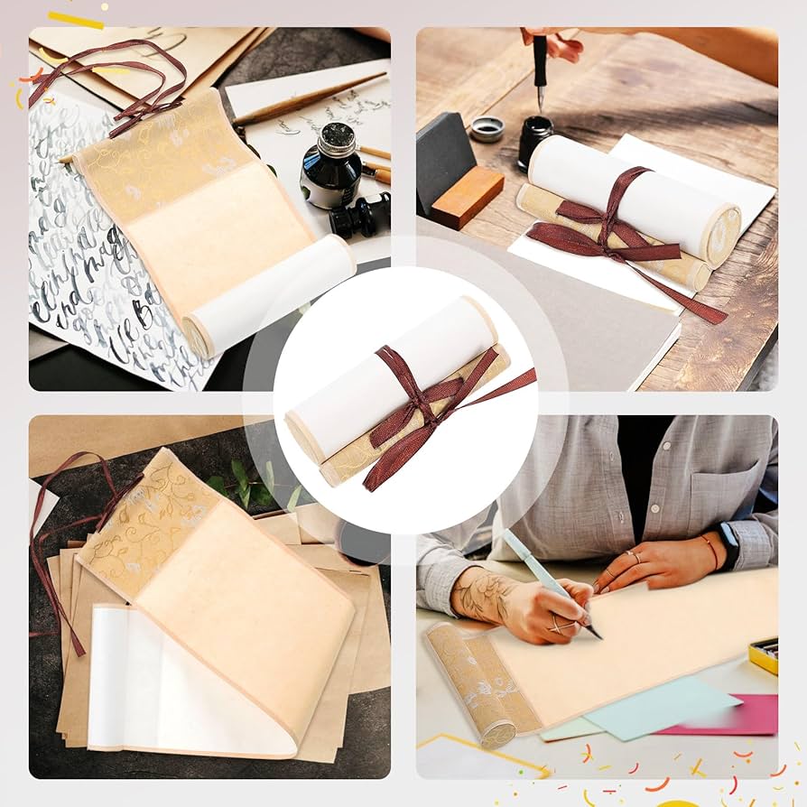 Amazon.co.jp: TEHAUX 中国書道用空白掛け軸 ライスペーパー製 14.17