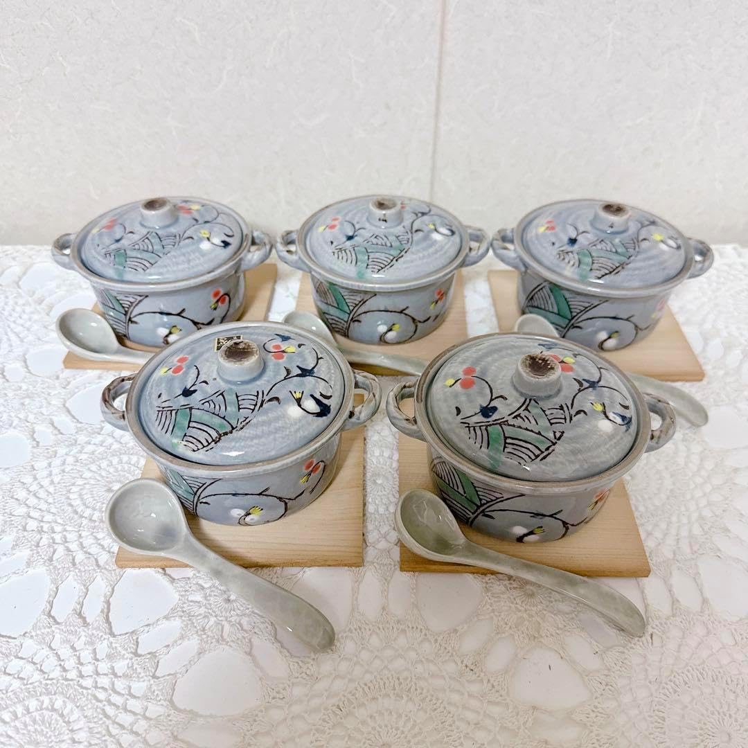 桃山時代 古絵唐津 灰釉草花鉄絵丸皿 盃 骨董品 金継ぎ 木箱付き 桃山