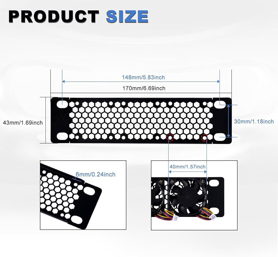 Amazon.com: GeeekPi 7 inch 1U Vented Blank Panel Metal Rack Mount