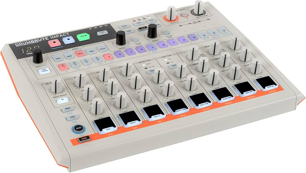 Arturia DrumBrute Impact 1984 Analog Drum Machine - White : Amazon