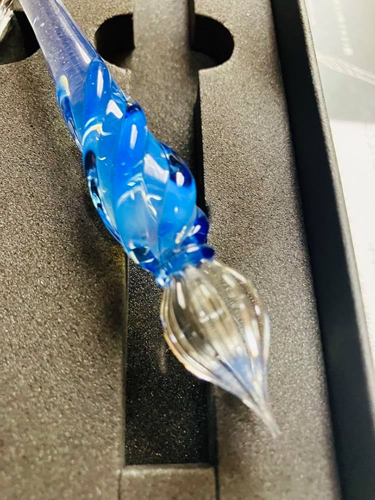 Amazon | ガラス工房LUC ガラスペン ゴースト ブルー | 筆ペン