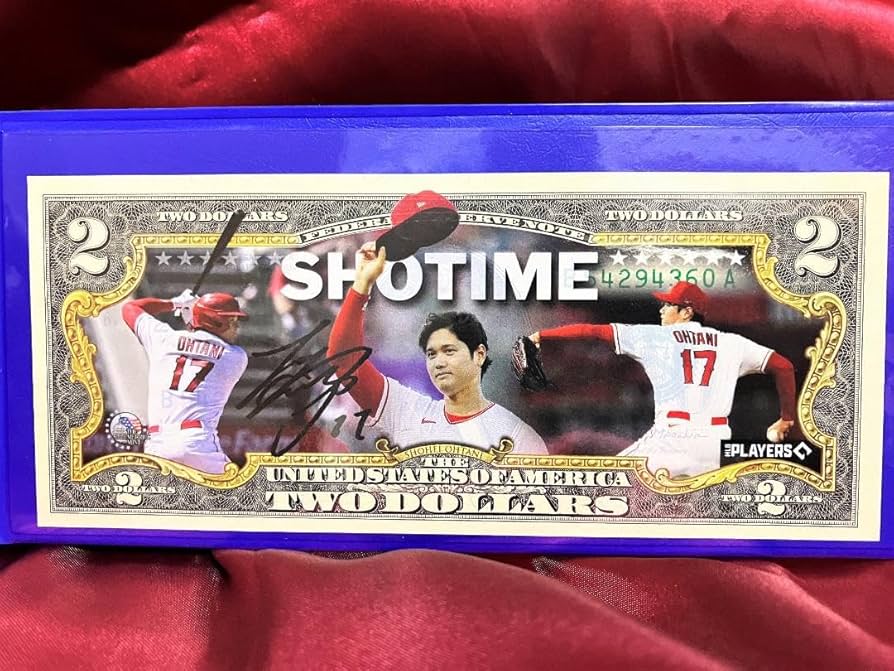 Amazon.co.jp: 3枚セット 大谷翔平 アメリカ 2ドル 紙幣 サイン