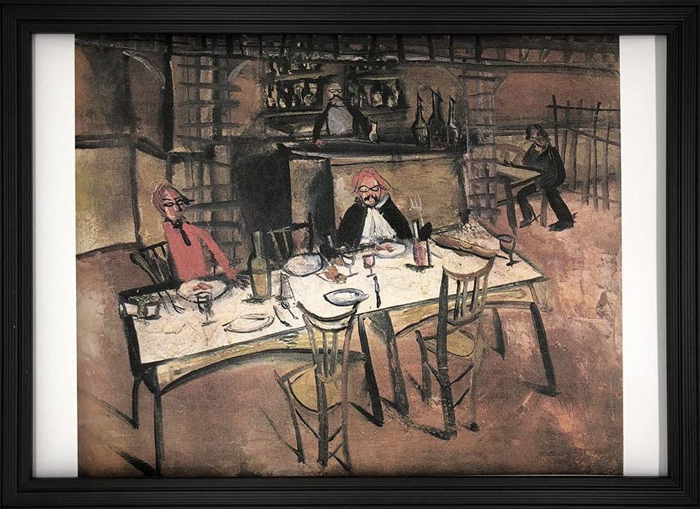 Amazon.co.jp: 佐伯祐三 カフェ・レストラン A4 ポスター 輸送用 額