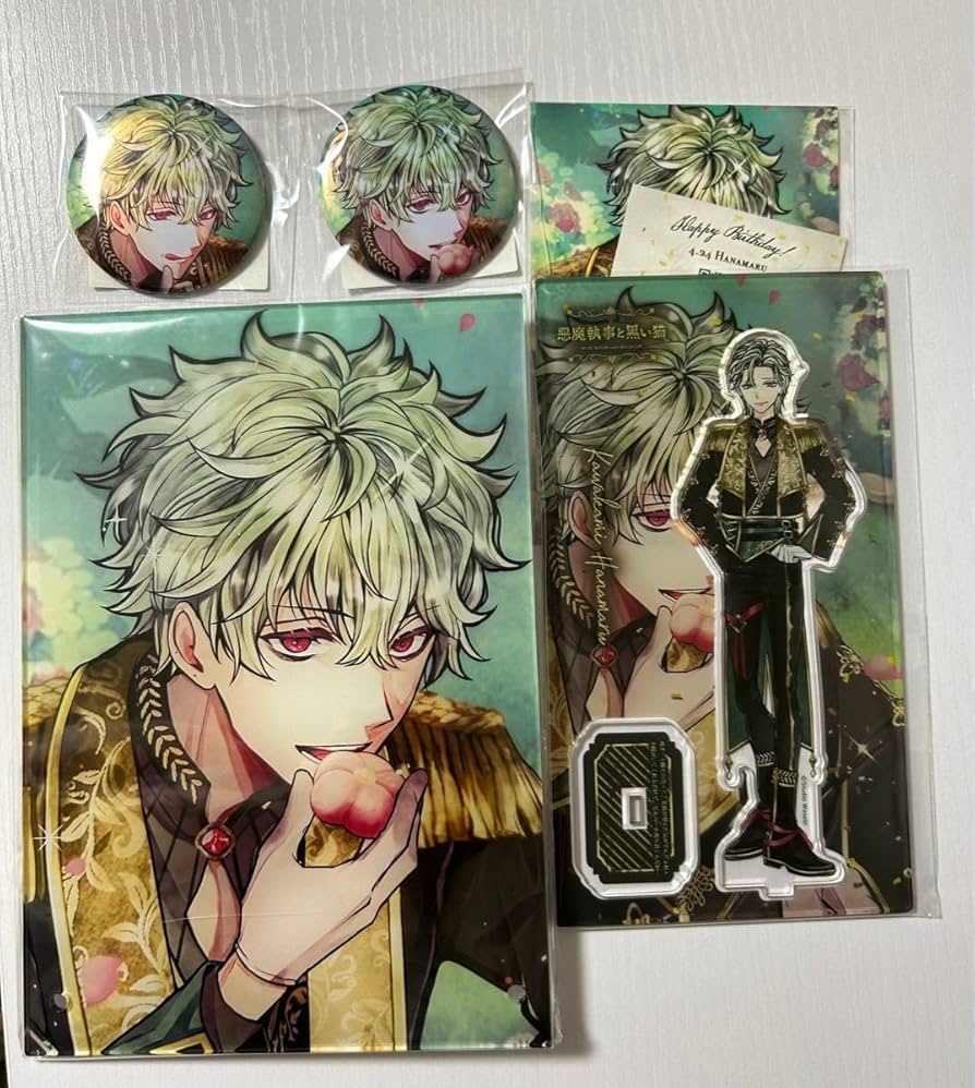 悪魔執事と黒い猫 あくねこ カワカミハナマル ハナマル 缶バッジ 66セット