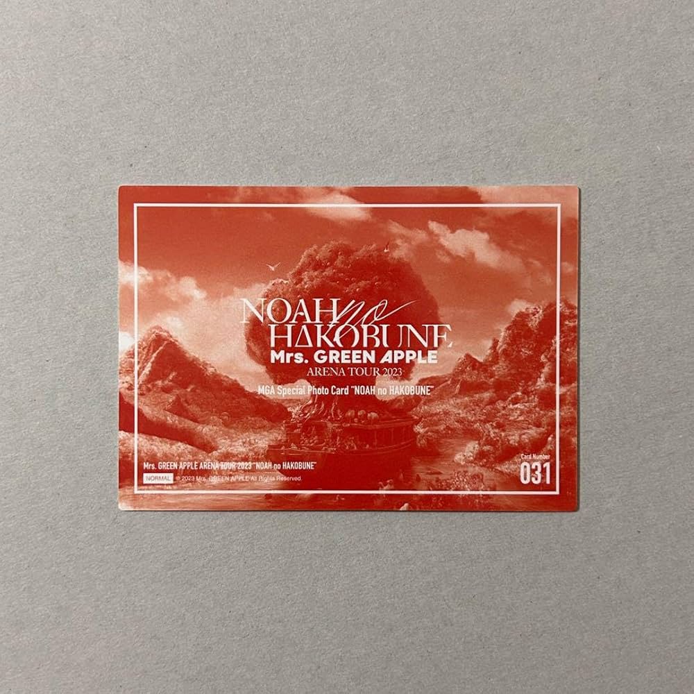 Amazon.co.jp: Mrs. GREEN APPLE ノアの方舟 フォトカード 大森元貴 31