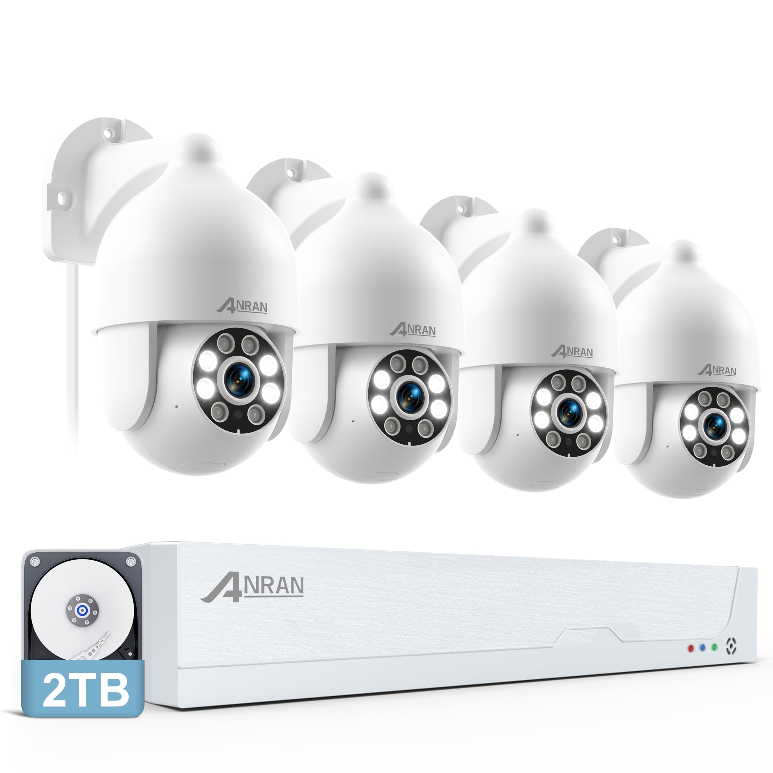 防犯カメラセット 【ジャンク品】 ANRAN NVR POE接続カメラ4台セット